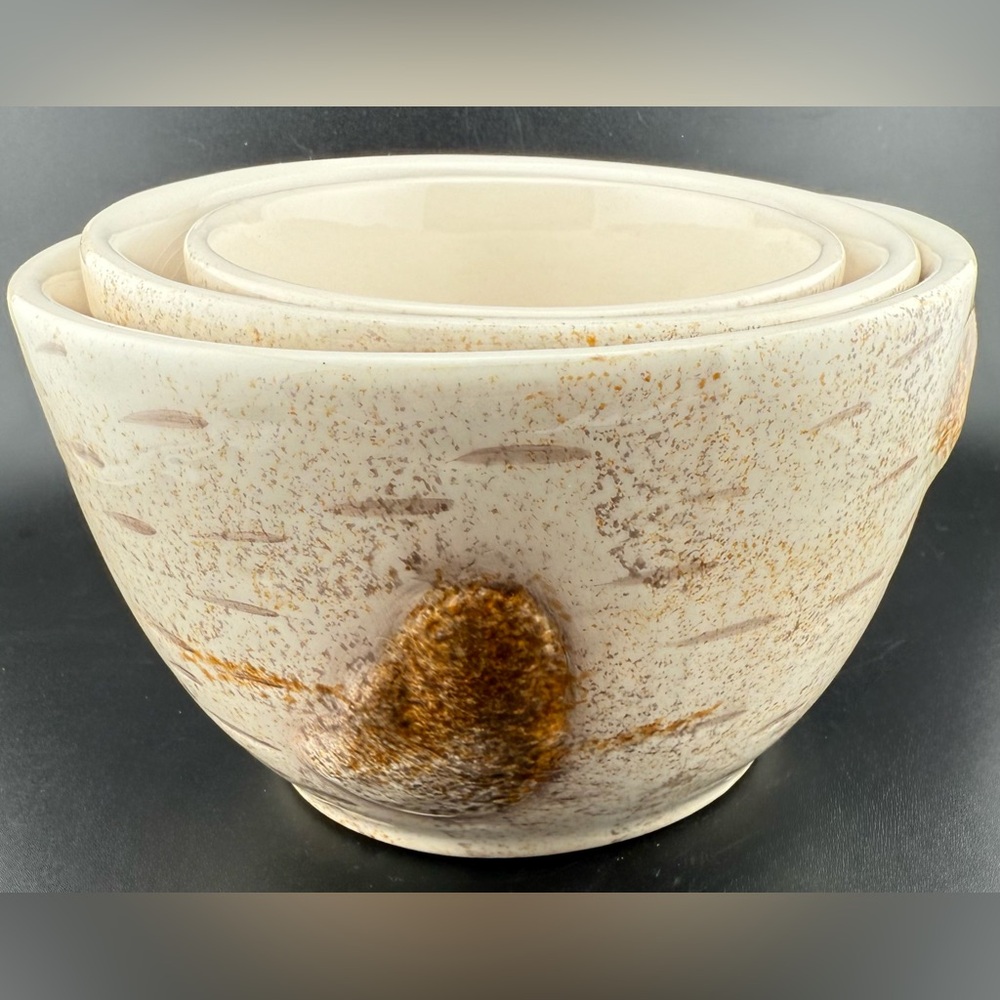 3 beach themed nesting bowls. Boston International 4”,5” & 6”